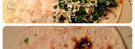 сулугуни с зеленью в лаваше. Шаг 3