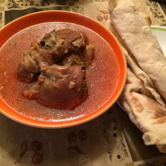 Рецепт свиной рульки в мультиварке с домашним лавашом