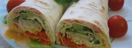 цветной рулет из лаваша. Шаг 3