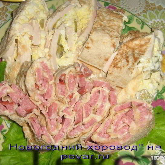 Рецепт закуски из лаваша