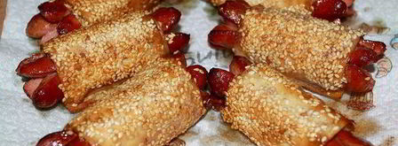 закусочные сосиски в лаваше. Шаг 5