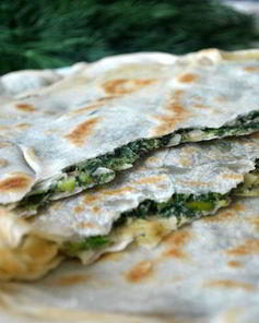 Бакинские лепешки с зеленью