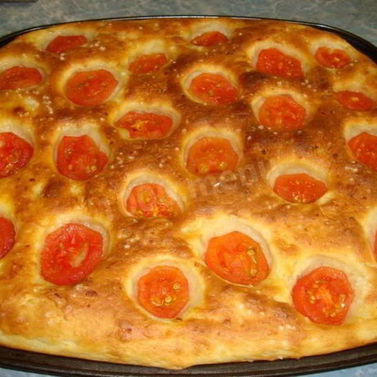 Рецепт картофельной фокаччи с помидорами