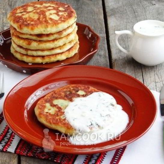 Рецепт картофельных лепешек со шпинатной начинкой