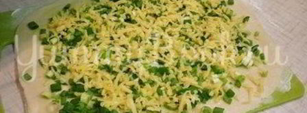 хрустящие лепешки с сыром и зеленым луком. Шаг 10