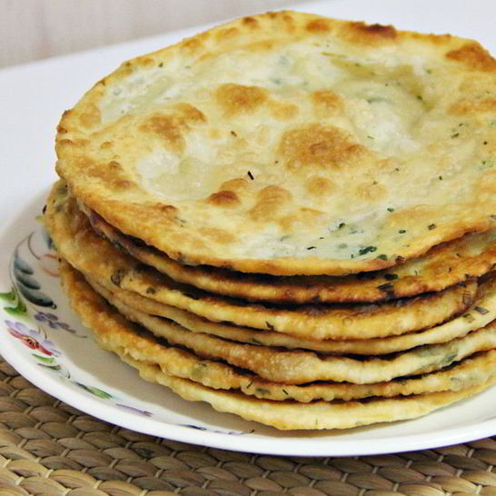 Рецепт китайских лепешек с зеленью