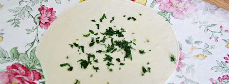 китайские лепешки с зеленью. Шаг 9