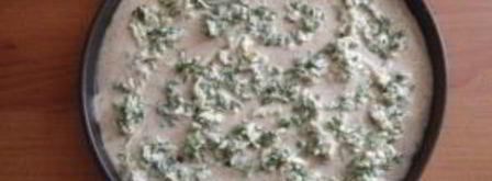 лепешка с отрубями, сыром и зеленью. Шаг 6