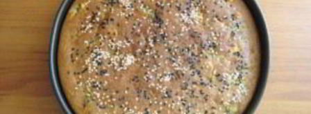 лепешка с отрубями, сыром и зеленью. Шаг 8