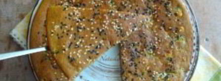 лепешка с отрубями, сыром и зеленью. Шаг 9