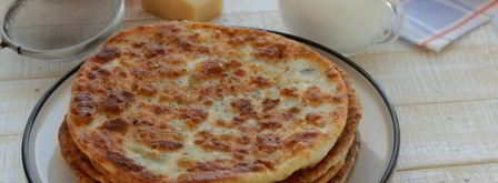 лепешки на кефире с сыром и зеленью. Шаг 13