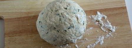 лепешки на кефире с сыром и зеленью. Шаг 9