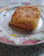 Лепешки на кефире с ветчиной