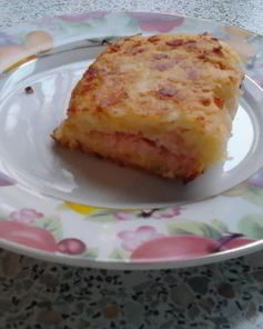 Лепешки на кефире с ветчиной