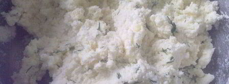 лепешки с творогом, адыгейским сыром и картофелем. Шаг 2