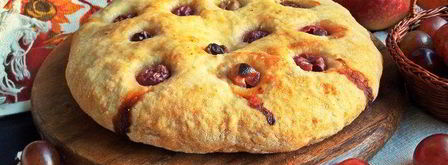 осенняя фокачча с виноградом и сыром. Шаг 12