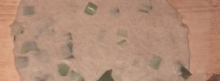 постные лепешки с зеленым луком. Шаг 6