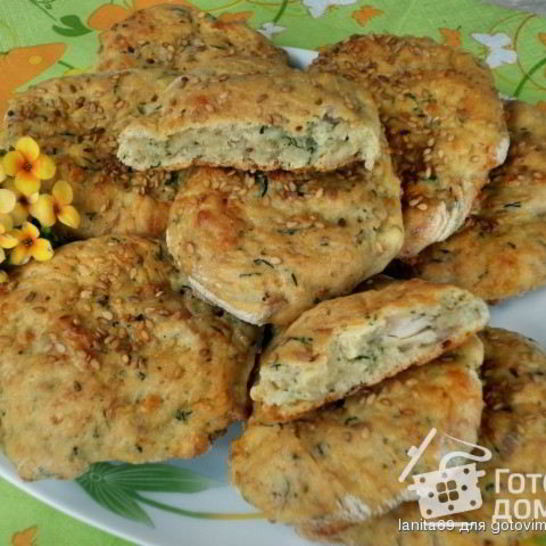 Рецепт сырных лепешек с курицей