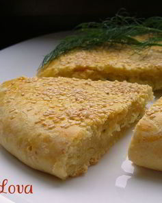 Творожно-сырная лепешка
