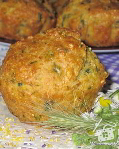 Кукурузные маффины с брынзой и зеленью