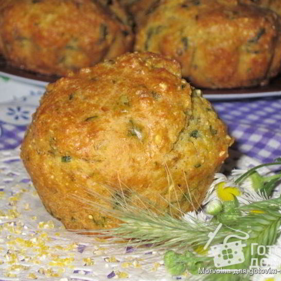 Рецепт кукурузных маффинов с брынзой и зеленью