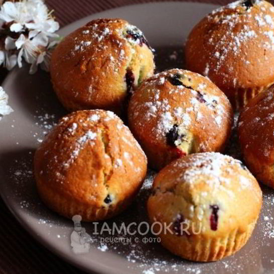 Рецепт маффинов с черной смородиной