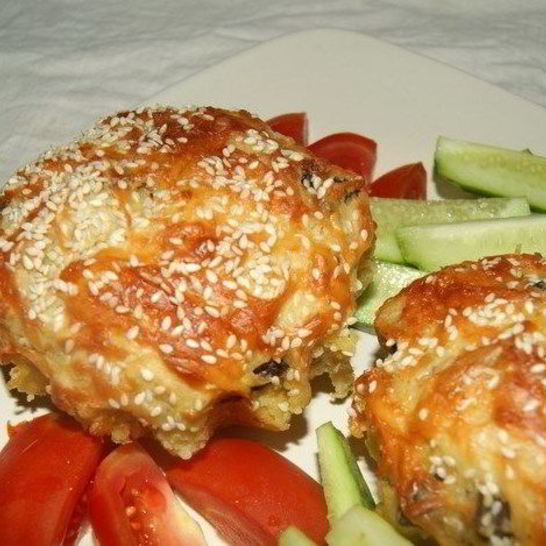 Рецепт маффинов с курицей и грибами