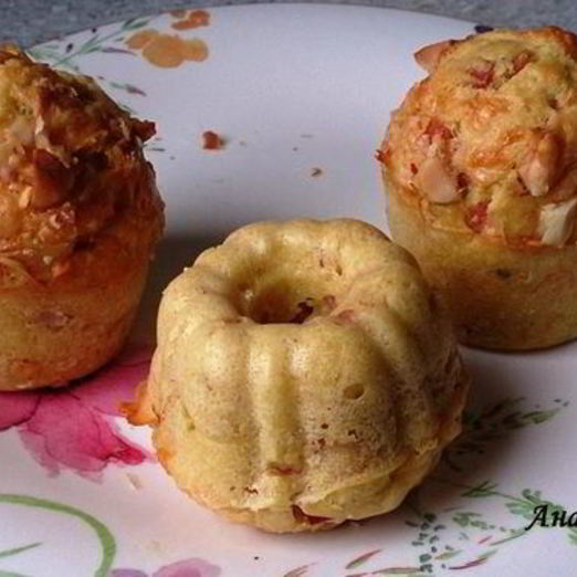 Маффины с сыром и орехами макадамии