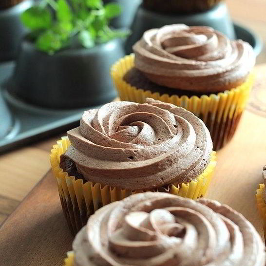 Рецепт шоколадных маффинов с шоколадной шапочкой