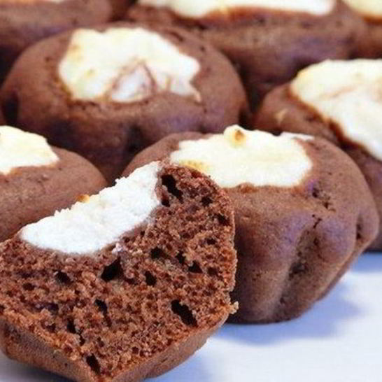 Рецепт шоколадных маффинов-ватрушек с творогом