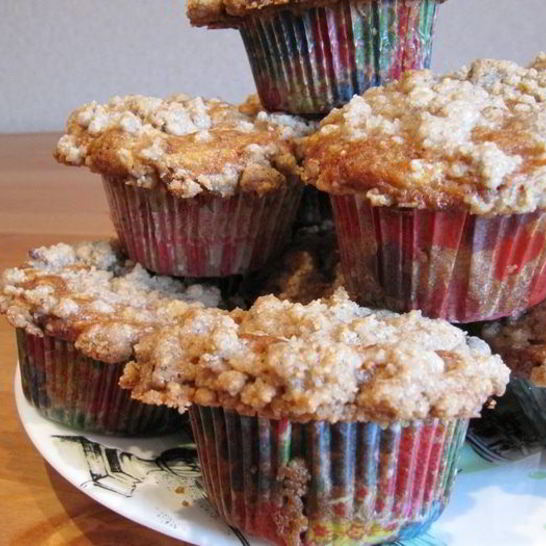 Рецепт яблочных маффинов с корицей и штрейзелем