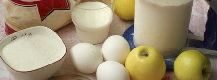 манник на молоке с яблоками. Шаг 2