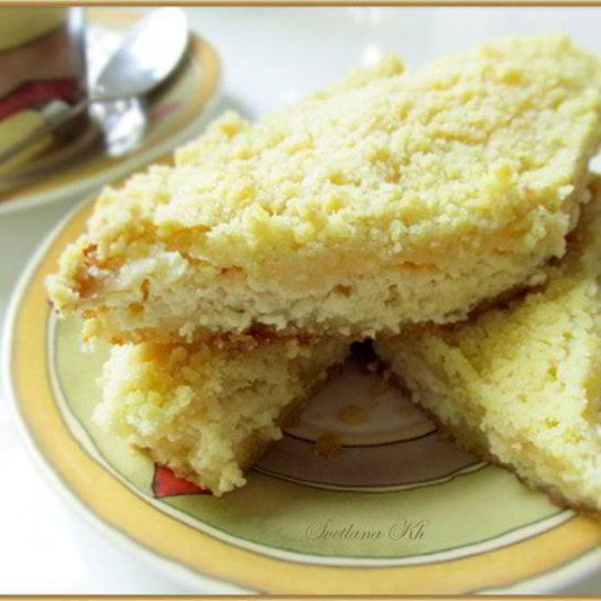 Рецепт насыпного творожного пирога-манника