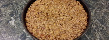 пирог манник с творогом и черносливом. Шаг 7