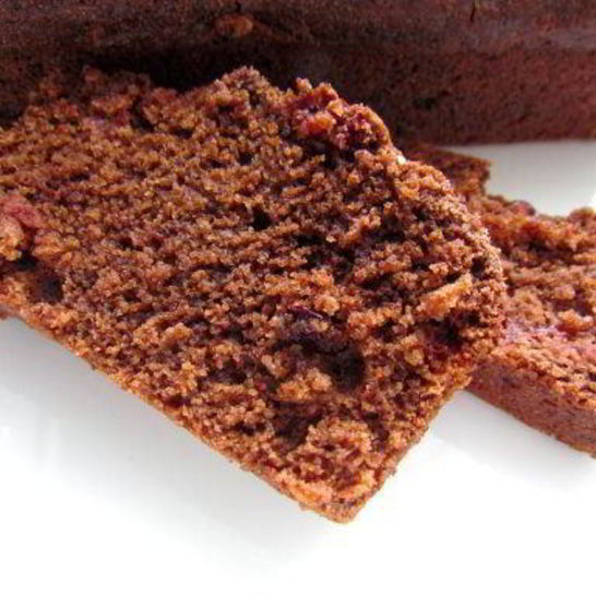 Рецепт постного шоколадного манника с клюквой