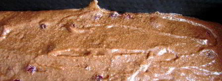 постный шоколадный манник с клюквой. Шаг 4