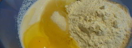 цветной яблочный манник. Шаг 2