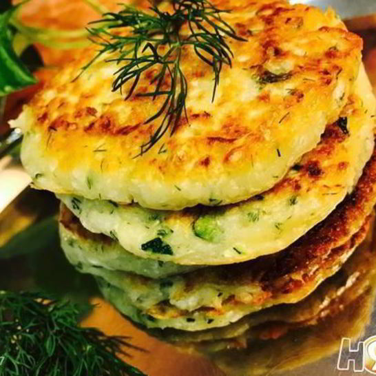 Рецепт капустна-кабачковых оладьи на кефире