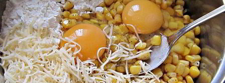 кукурузные оладушки солнечные. Шаг 3