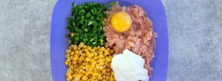 куриные оладьи с кукурузой. Шаг 4