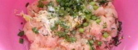 куриные оладьи с сыром и зеленью. Шаг 4