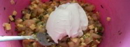 куриные оладьи с сыром и зеленью. Шаг 5