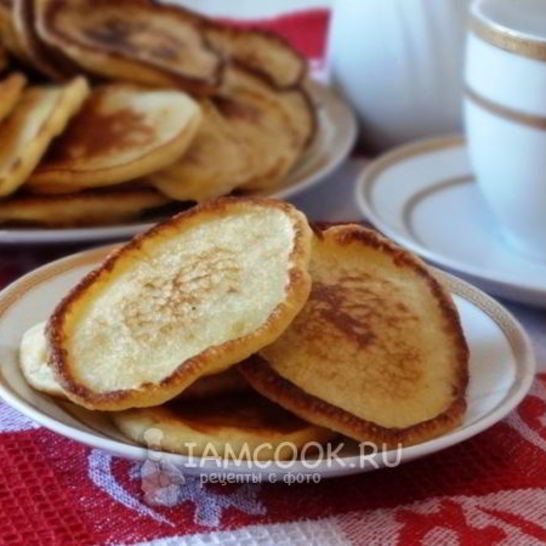 Рецепт молочных оладий на желтках