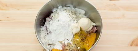 мясные оладьи из свиного фарша. Шаг 8