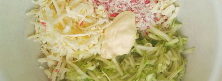 нежнейшие крабовые оладушки. Шаг 3