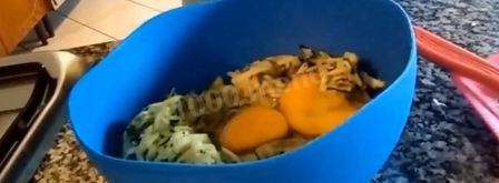 оладьи из кабачков с сыром и ветчиной. Шаг 5