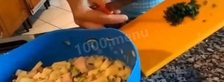 оладьи из кабачков с сыром и ветчиной. Шаг 6