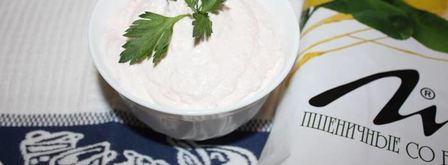 оладьи из отрубей с зеленью и творожной икрой. Шаг 5