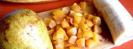 оладьи с фруктами ассорти. Шаг 2