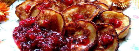 оладьи с фруктами ассорти. Шаг 6